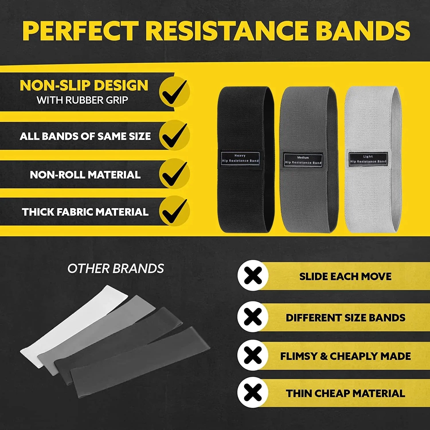 1pc/1 Set Fabric Resistance Hip Bands Glute Thigh Workout Circle for Squats Yoga Stretching Fitness Loops Gym Equipment
