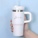 Personalized of Name 14Oz SUS304 Travel Cup Customization Water Bottle with Straw Suitable for Birthday Gifts Sport Water Bottle