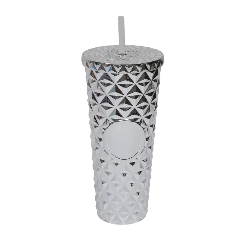 LUSQI Durian Straw Tumbler Double Wall Insulated Plastic Cup Trendy Creative Large Capacity Water Bottle With Multi Colors