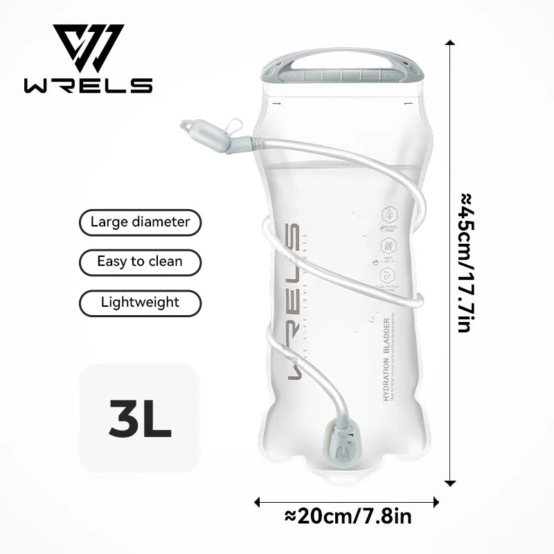 WRELS Hydration Pack Leak Proof Water Reservoir BPA Free Water Bladder Storage Bag Hiking 1L 1.5L 2L 3L Running Reservoir Bag
