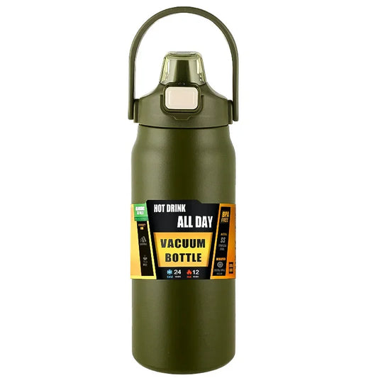 Outdoor Thermos Portable 304 Stainless Steel Thermal Mug Tumbler Vacuum Flasks Cold and Hot Sports Water Bottle with Straw