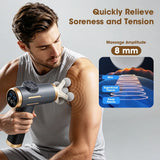 11-IN-1 Electric Massage Gun 99 Level Powerful Fascia Gun High-Frequency Vibration Body Massage Gun USB Rechargeable