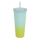LUSQI Durian Straw Tumbler Double Wall Insulated Plastic Cup Trendy Creative Large Capacity Water Bottle With Multi Colors