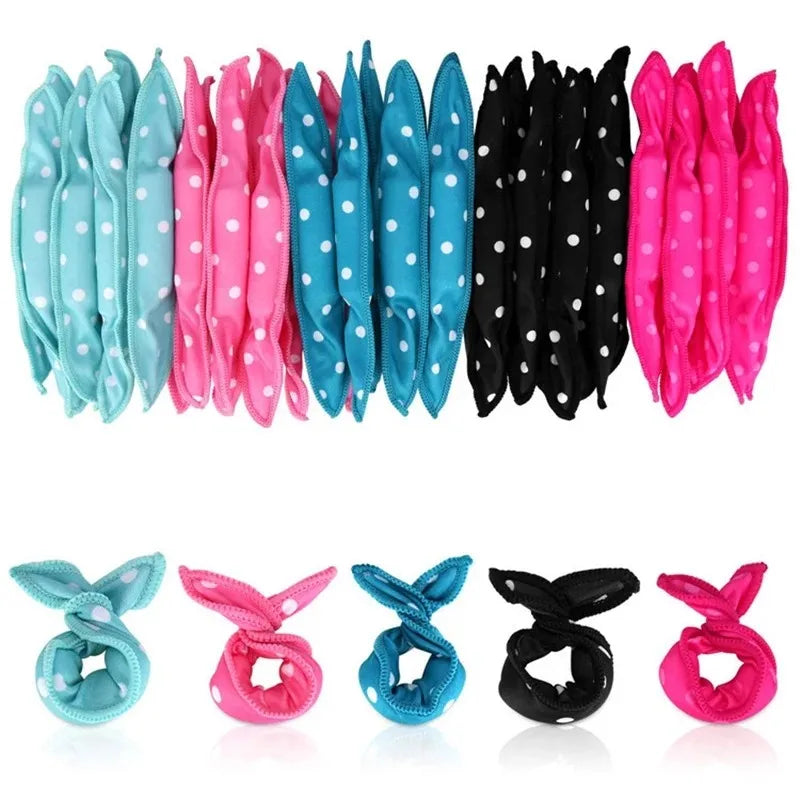 10Pcs/Lot Hair Curlers Soft Sleep Pillow Hair Rollers Set Best Flexible Foam and Sponge Magic Hair Care DIY  Styling Tools  curl