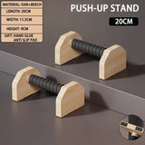 Push-up Stand Wood Pushup Bars Exercise Non-Slip Parallettes Handle Stands Calisthenics Fitness Equipment Home Strength Training