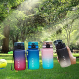 Gradient Sports Water Bottle with Time Marker - Leak-Proof, Durable PC Material for Cycling, Running & Fitness
