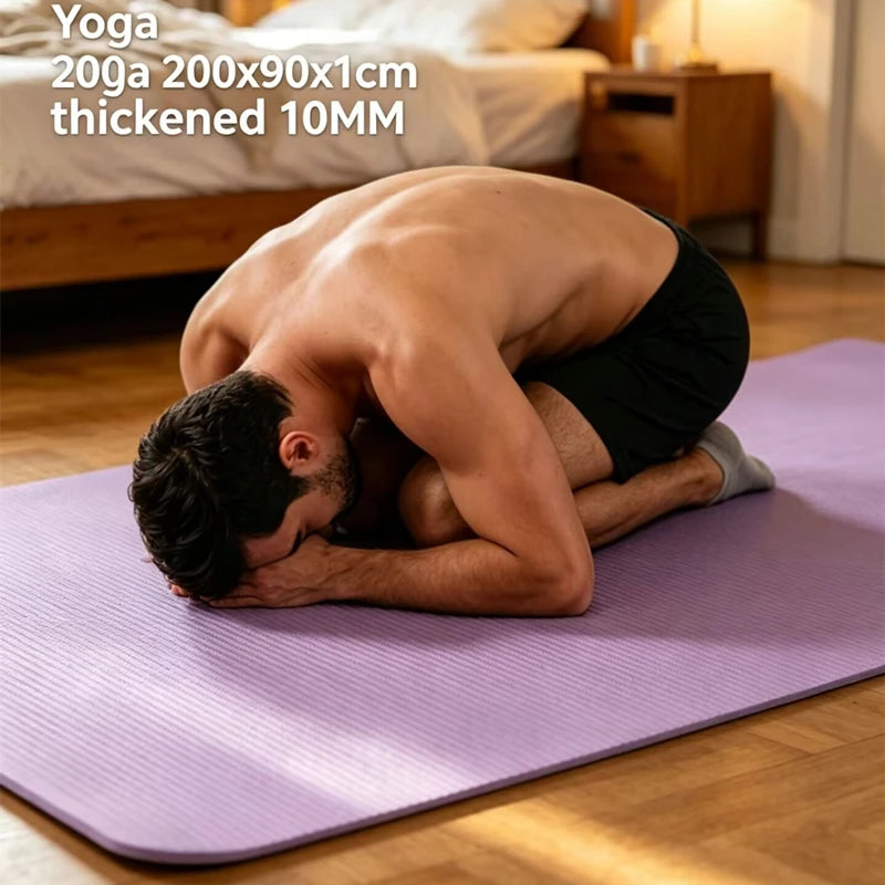 New 200cm×90cm Indoor Sports Fitness Multi-Function for Home Gym Yoga Mat Non Slip Exercise  Thick Fitness Mat Yoga Workout Mat