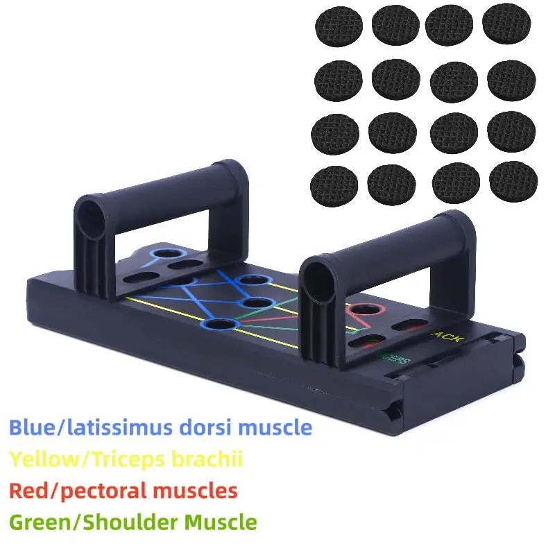 Hot！NEW 1Set Multifunctional Thicken Push Up Board Fitness Muscle Home Gym Push Up 24 Holes Push Up Stand