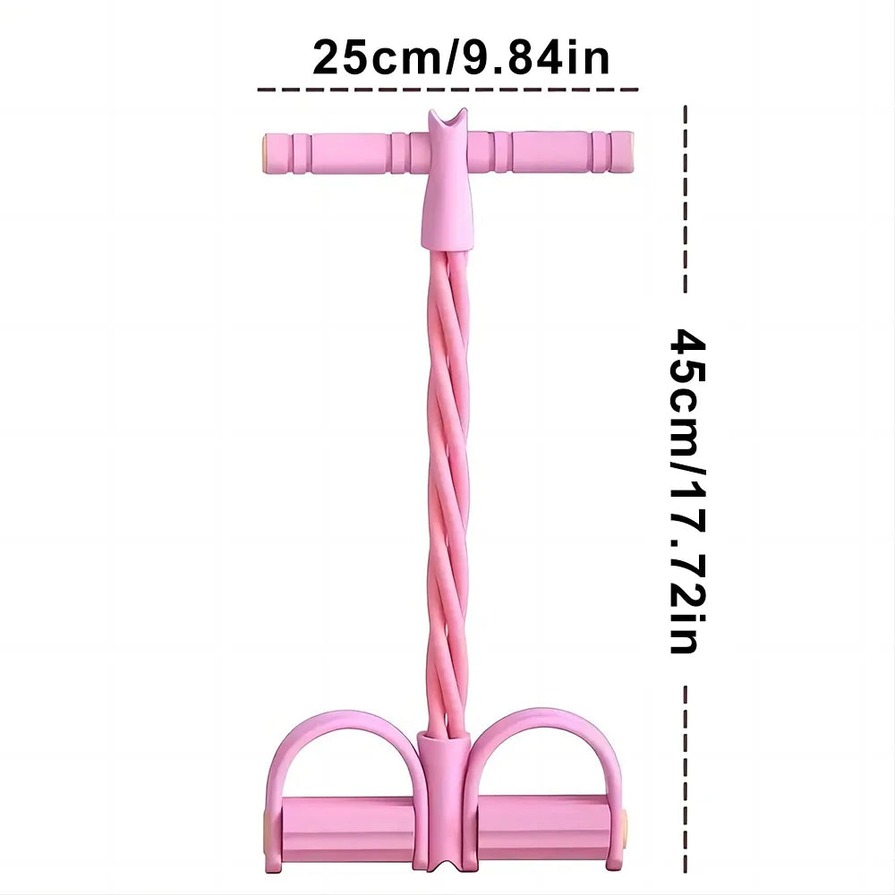 Pedal Resistance Band with Handle,6-Tubes Elastic Pull Rope Fitness Foot Pedal Resistance Bands for  Yoga Pilates Exercise