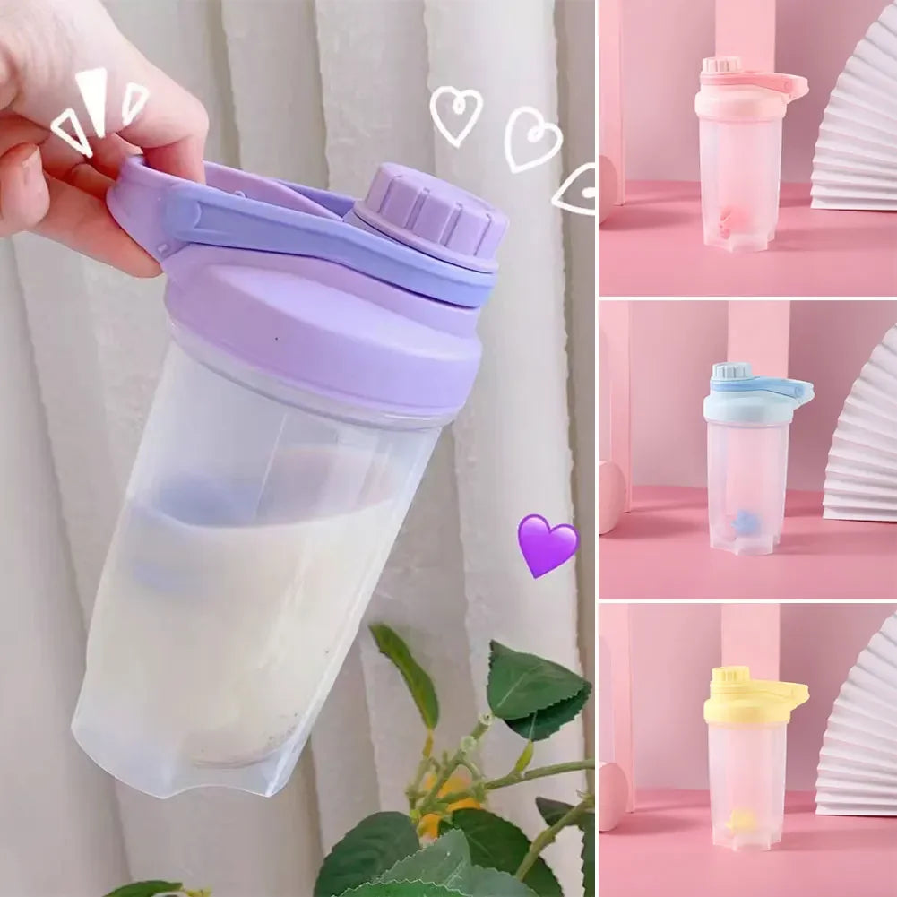 500ml/700ml Portable Water Bottle For Drink Plastic Leak Proof Sports Bottles Protein Shaker Water Bottle Drinkware BPA FREE