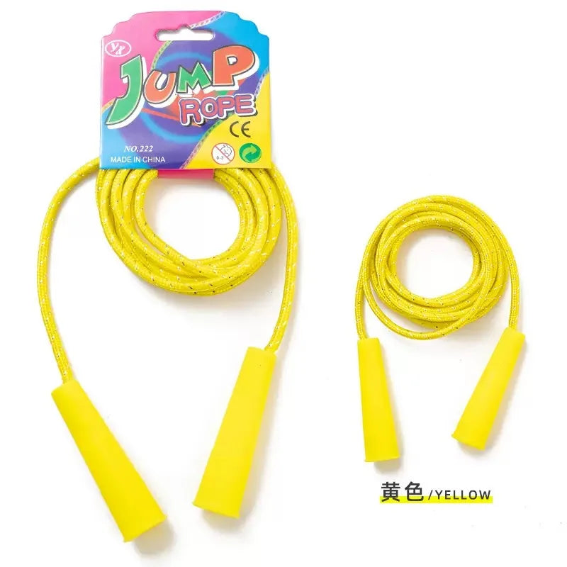 2/4/8/16Pcs Cotton Rubber Skipping Rope For Fitness Elementary School Cloth Braided Rope Fitness Student School Exercise