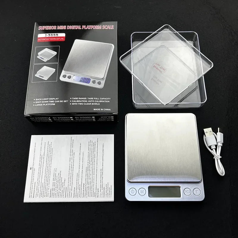 USB LCD Digital Jewelry 0.01g Mini Scale Smart Precision Electronic Pocket Portable Kitchen Food Scale Gram Weight Balance Scale