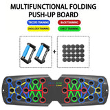 Multifunctional Push-Up Board - Fitness and Muscle Training Equipment, Home Exercise Set  Foldable Push-Up Rod,Resistance Device