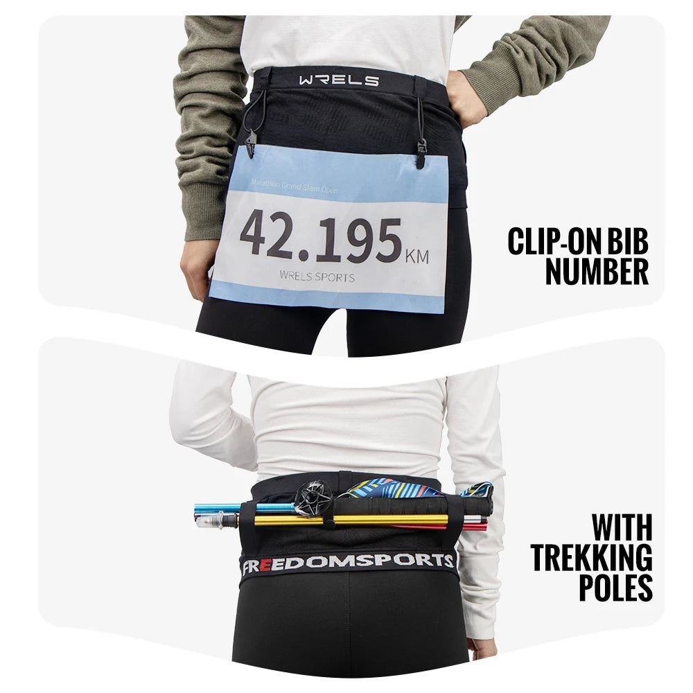Running Waist Bag Breathable Waist Pack Invisible Lightweight Quick Dry Running Belt Fitness Gym Marathon Bib Number Fanny Pack