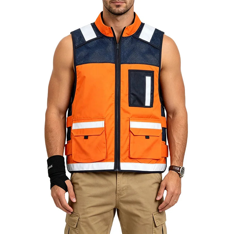 American Summer Commuter Tactical Outdoor Men's Tooling Function Sanitation Takeaway Patrol Reflective Drill First Aid Vest