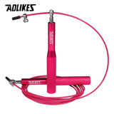 AOLIKES Crossfit Jump Rope Adjustable Jumping Rope Training Aluminum Skipping Rope Fitness Speed Skip Training Boxing MMA