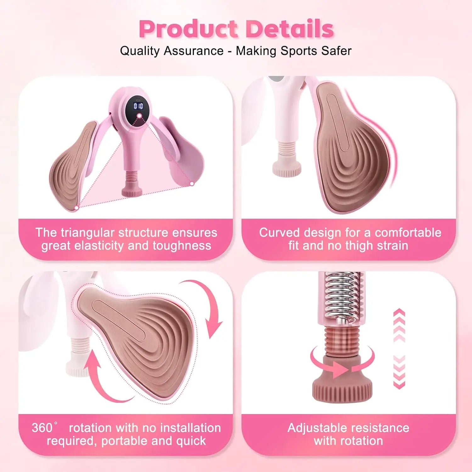 Pelvic Floor Inner Thigh Exerciser For Women Thigh Master Pro Trainer Muscle Strengthening Leg Toner Workout Equipment