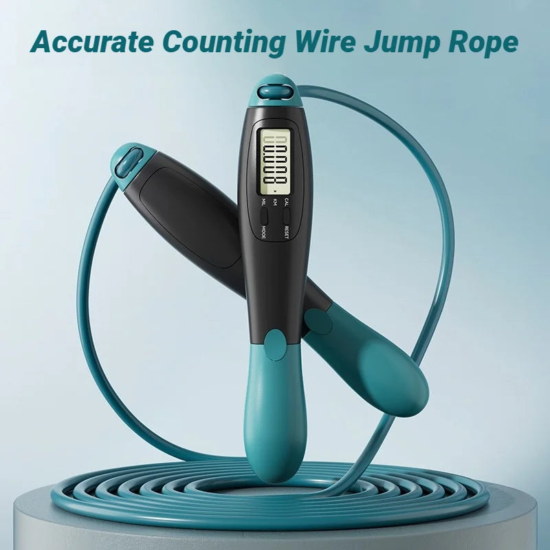 Counting Jump Rope Steel Skipping Exercise Adjustable Fitness Gym Training Home Equipment Sports Adult Student Exam