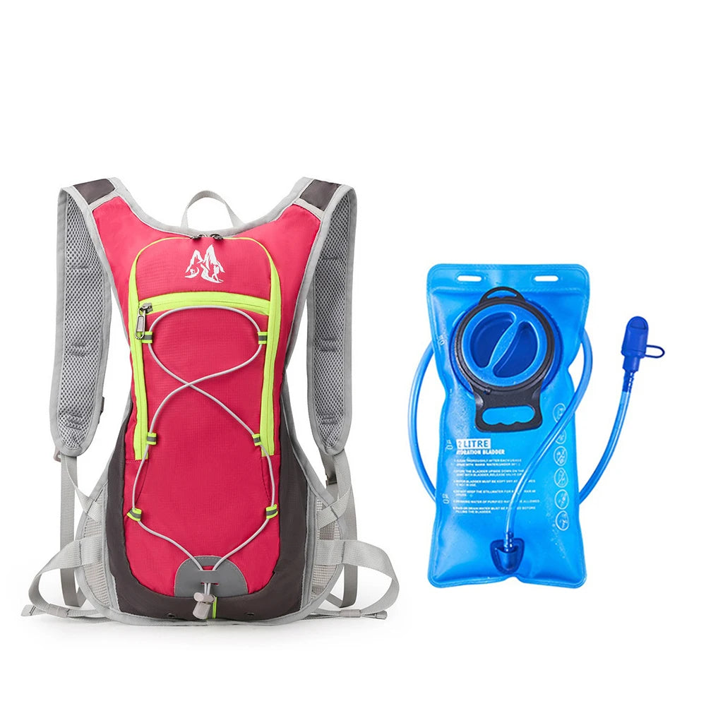 Sports Backpack Water Bag Set 2Liters Outdoor Hiking Waterbag Rucksack Cycling Water Bladder Knapsack Refill Hydration Bag Pack