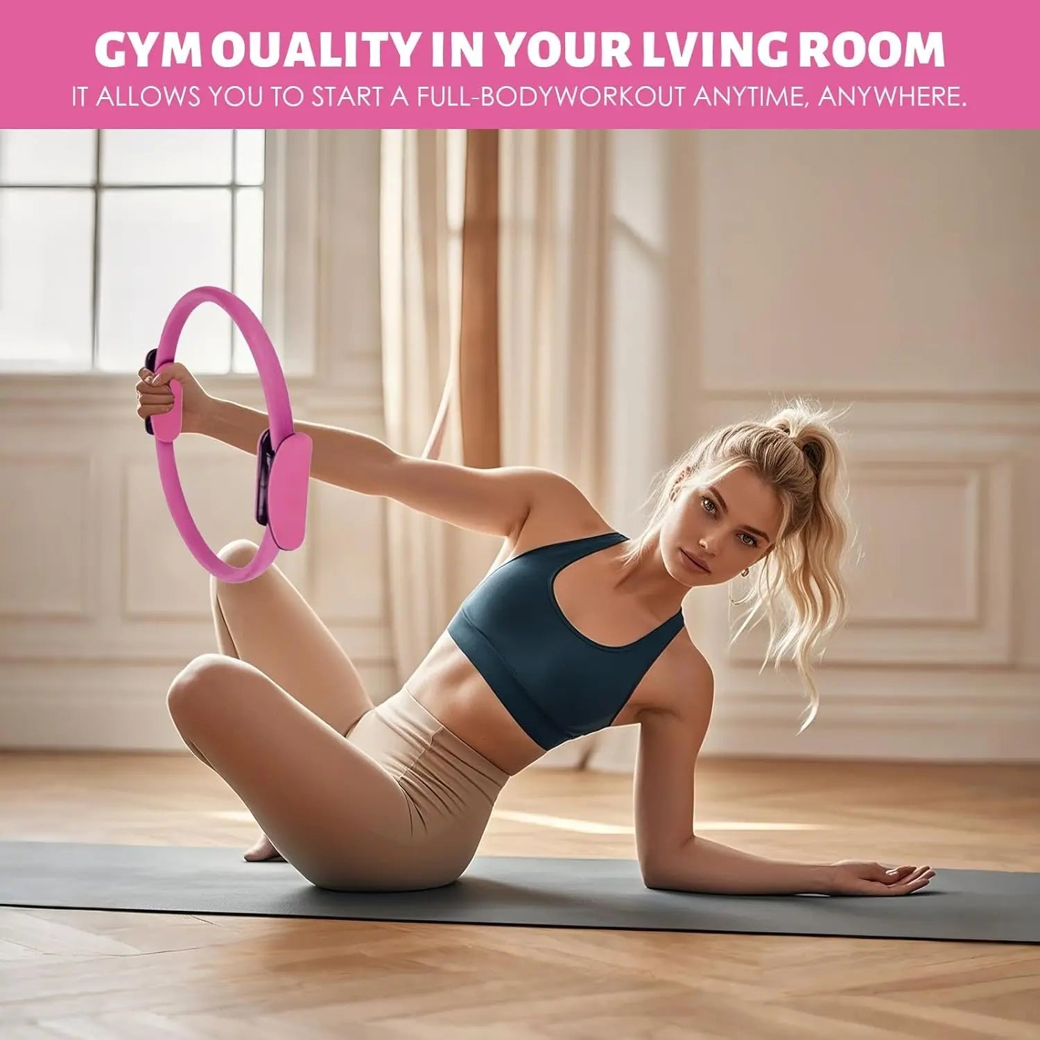 NEW Pilates Ball And Ring Set Pilates Fitness Ring Resistance Band Exercise Workout Fitness Equipment For Pregnancy Postpartum