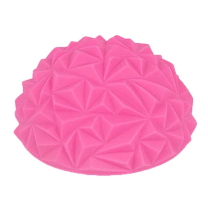 16cm Yoga Ball PVC Inflatable Massage Point Half Fit Ball Balance Trainer Stabilizer GYM Pilates Fitness Pineapple Massage Ball