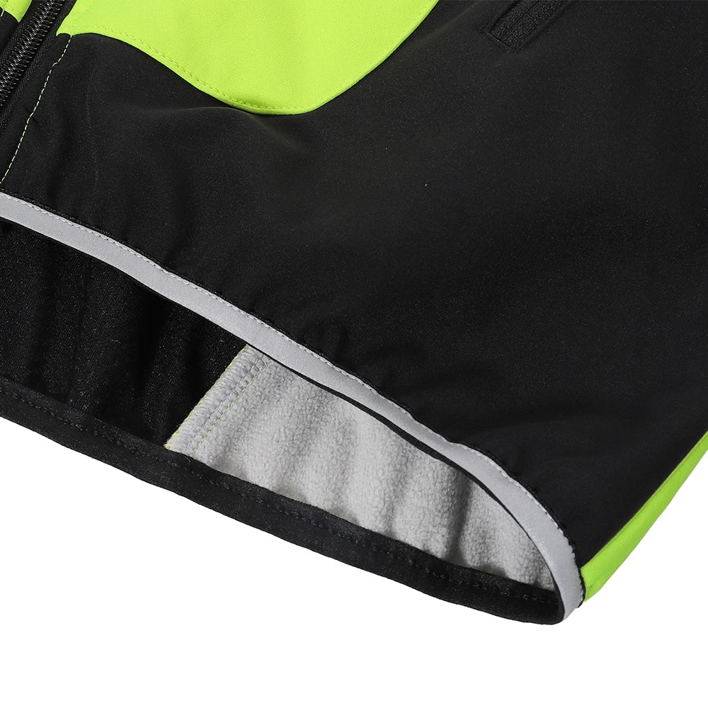 ARSUXEO Men's Winter Warm Cycling Jacket Windproof Thermal Fleece Breathable Waterproof Reflective Breathable MTB Clothing 20B