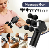 High Power Fascia Massage Gun Replaceable Massage Heads High-Frequency Vibration Body Massage Gun Full Body Muscle Relaxation