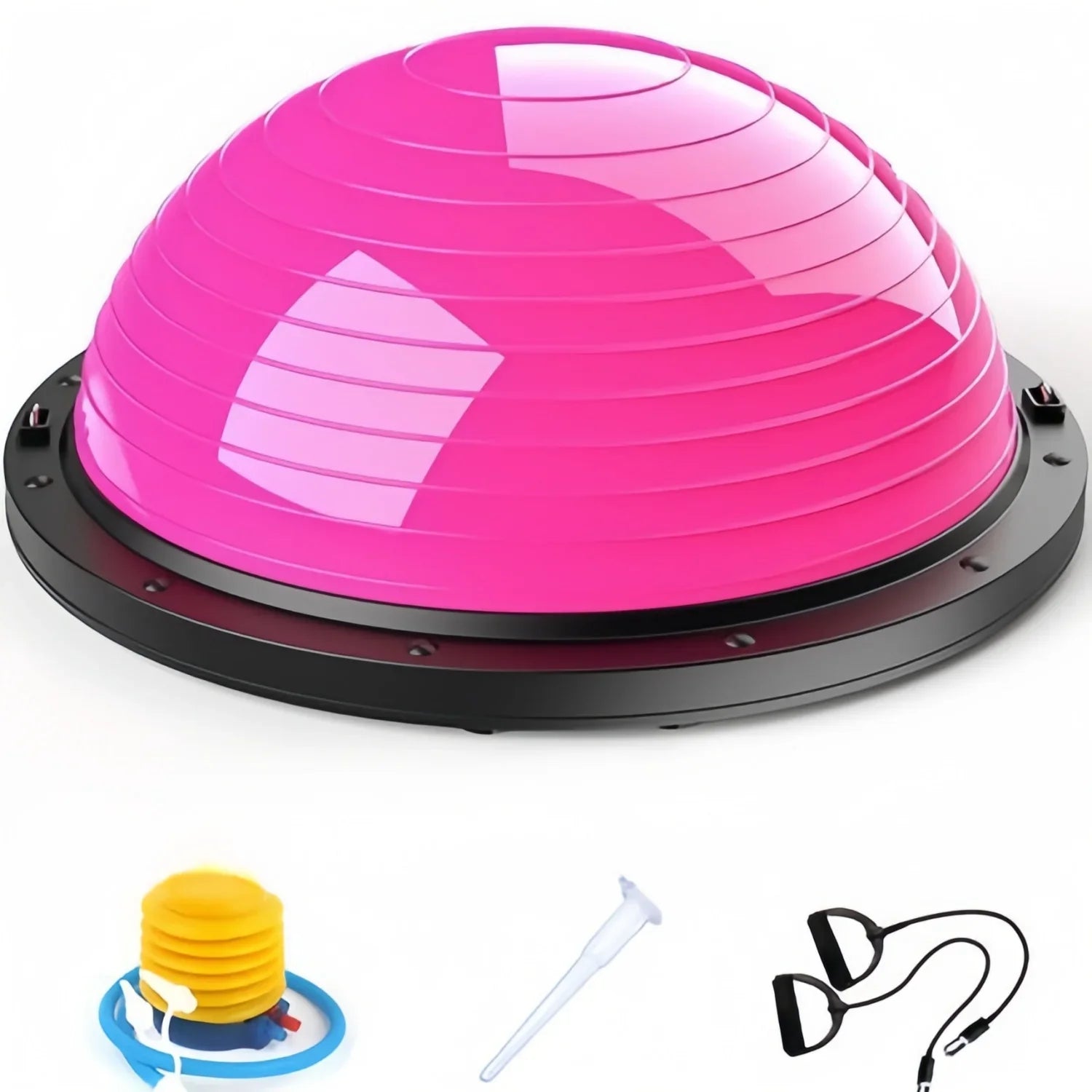 46cm High Quality Yoga Balance Ball Strong Half Home Gym Fitness Ball Explosion-Proof Pilates Fitball Wave Speed Ball