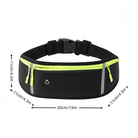 Slim-Fit Running Belt, Men's and Women's Fitness Waist Bag, Mobile Phone Holder Sports Waist Bag, for Running, Walking, Cycling, Camping, Gym