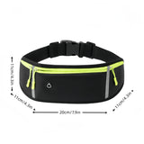Slim-Fit Running Belt, Men's and Women's Fitness Waist Bag, Mobile Phone Holder Sports Waist Bag, for Running, Walking, Cycling, Camping, Gym