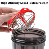 Large Capacity 3 Layers Protein Shaker Bottle with Mixing Cup for Body Building Exercise Water Shaker Cup Powder Shake Mixer