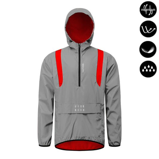 WOSAWE Reflective Cycling Jacket Winter Autumn Bicycle Windbreaker Bike Soft Windproof Waterproof Motorbike Jacket Men Coat