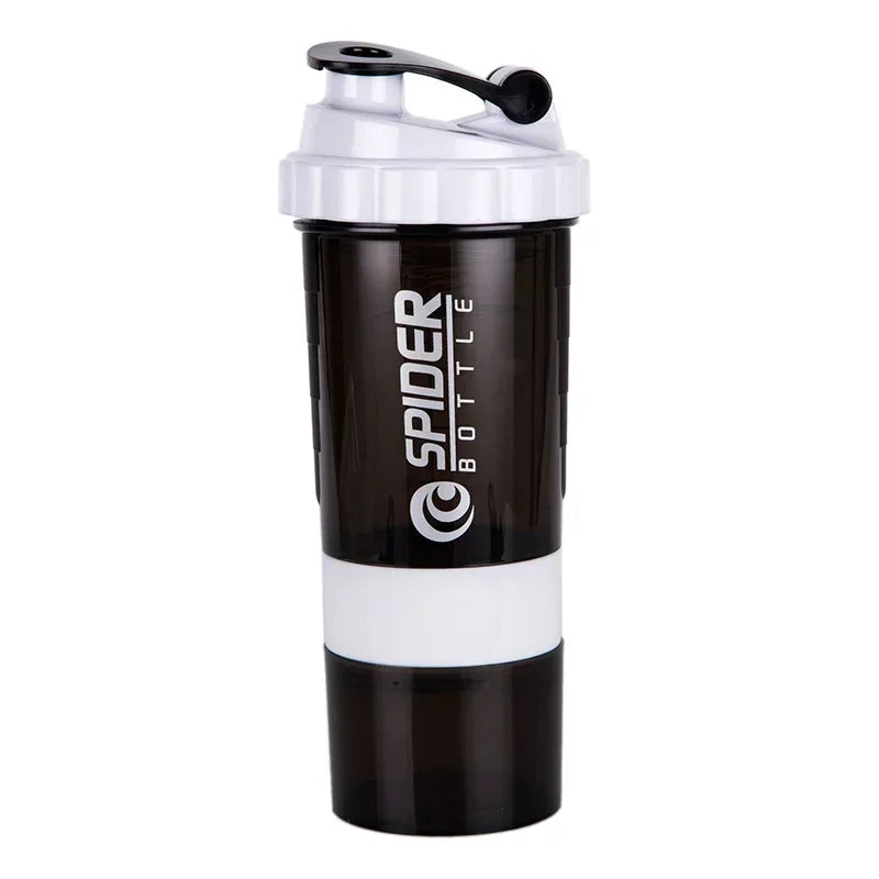 550ml 3 Layer Shaker Bottle Protein Mixing Shake Cup Sports Fitness Water Cup Scaled Plastic Water Bottles with Medicine Box Hot