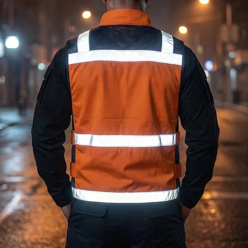American Summer Commuter Tactical Outdoor Men's Tooling Function Sanitation Takeaway Patrol Reflective Drill First Aid Vest