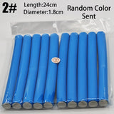 10pcs Flexible Hair Curling Rod Hair Curler Makers Soft Foam Bendy Twist Curls Flexi Rollers Styling Tools Hair Roller No Heat