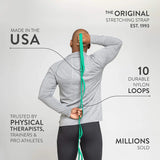 Stretch Out Strap with Exercise Book, USA Made Top Choice Stretch Out Straps for Physical Therapy, Yoga Stretching Strap