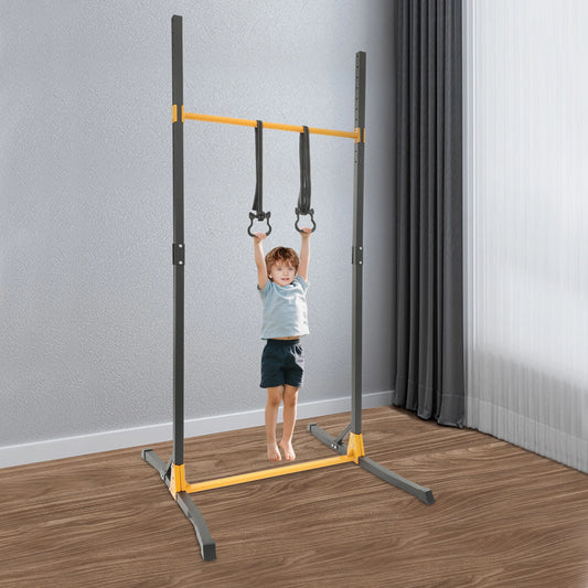 Portable Adjustable Pull Up Bar, Heavy Duty Pull Up Station with 400kg Load Capacity, Free Standing Pull Up Bar for Home Gym, Height Adjustable 160-215cm 11 Levels, Steel Construction, for Living Room Bedroom Balcony, Black Y