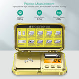 Digital Jewelry Scale 200g 0.01g Pocket Scales with 50g Calibration Weight Electronic Smart Scale for Professional Weighing