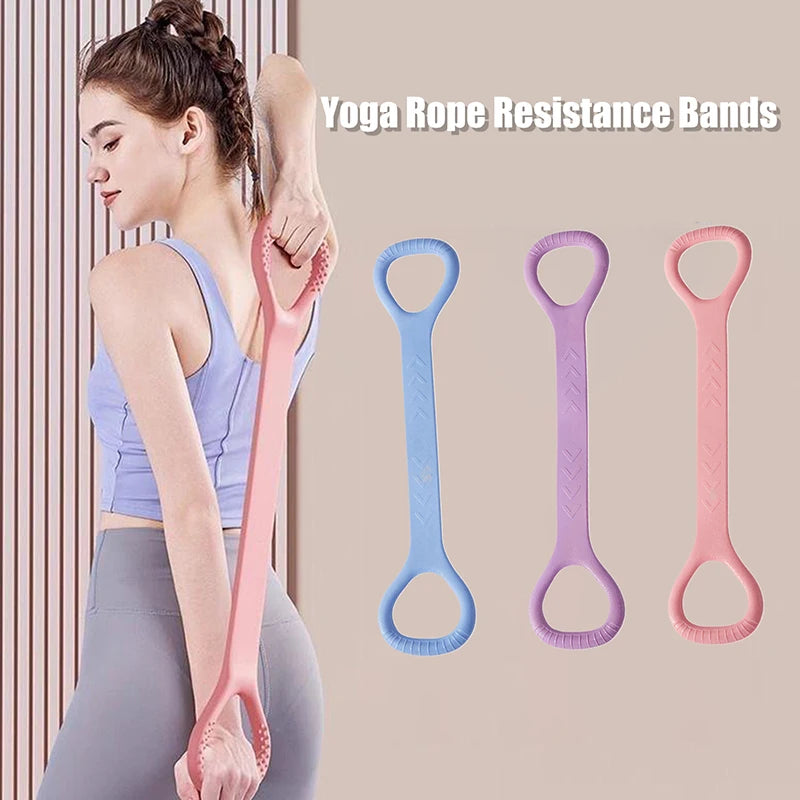 Yoga Fitness Elastic Rope Silicone Resistance Band Arm Back Shoulder Workout Gym Sports Exercise Strap Home Fitness Accessories