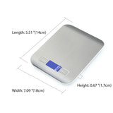 10/5Kg Kitchen Digital Scale Usb/Battery Charging Electronic Smart Balance LCD Mini Precision Weight Scales For  Food Cooking