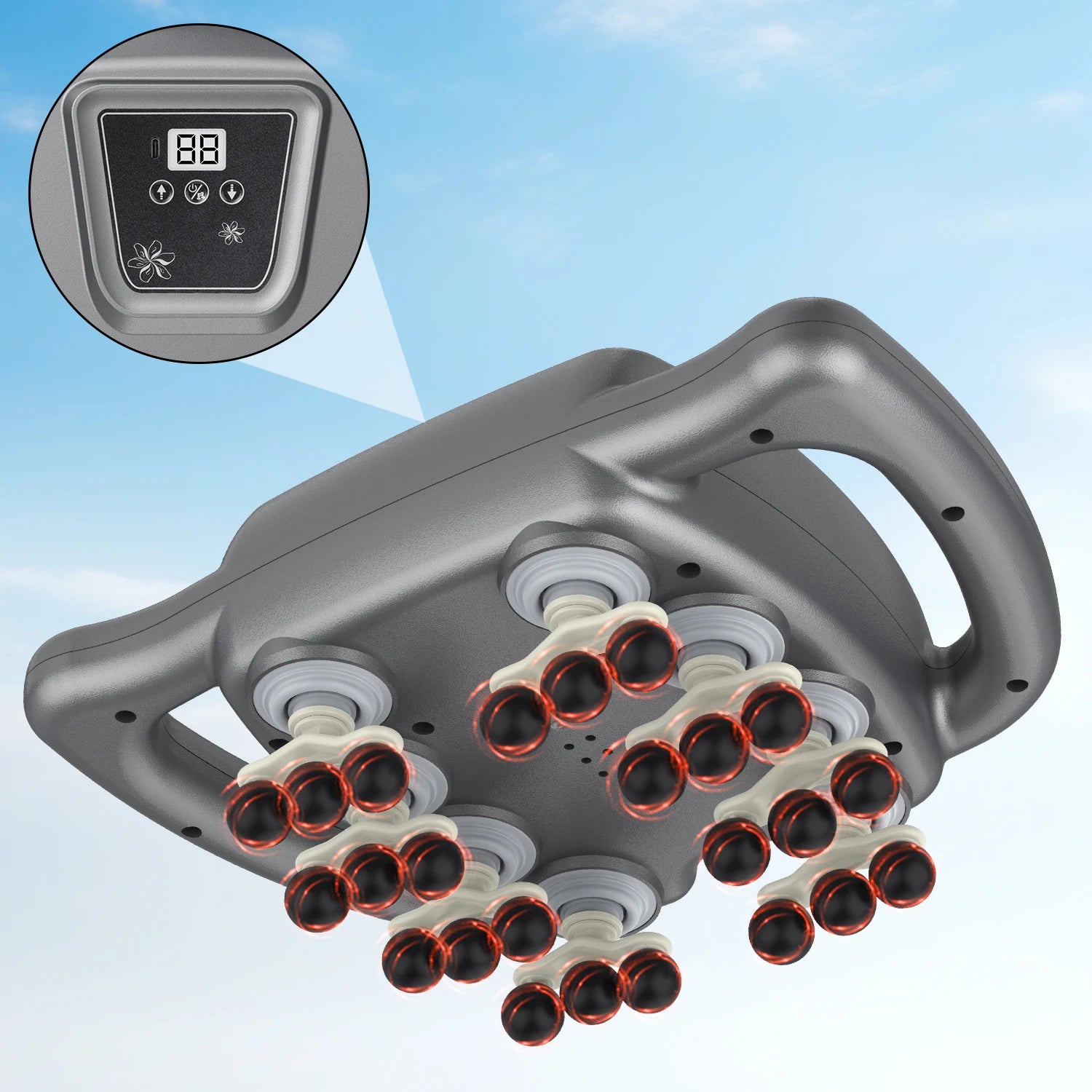 Deep Tissue Muscle Relaxation Massage Gun Fascia Gun 16/24 Heads Fascia Gun Percussion Cordless Electric for Men Women