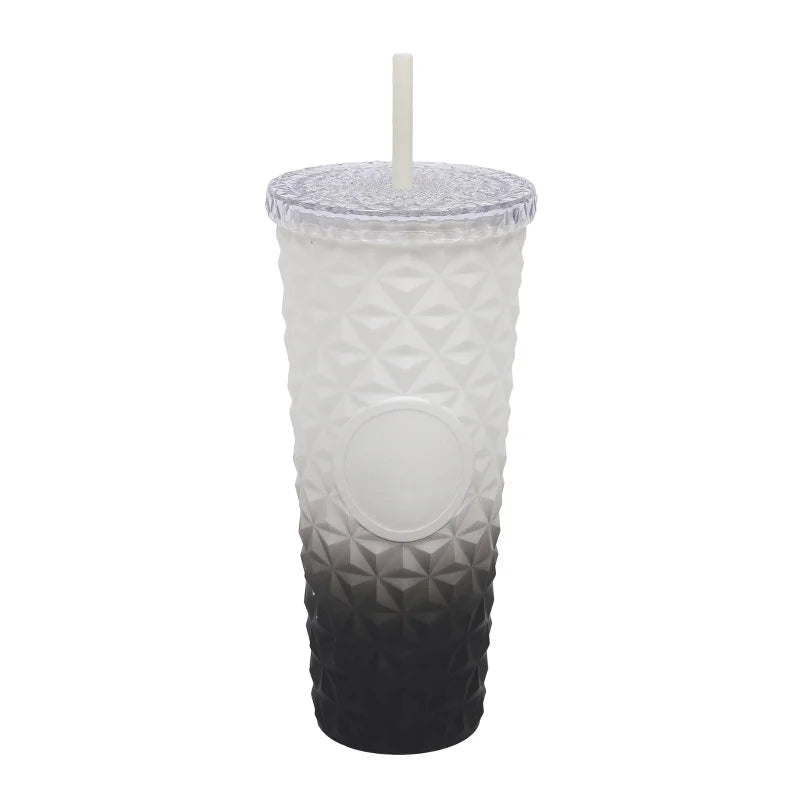 LUSQI Durian Straw Tumbler Double Wall Insulated Plastic Cup Trendy Creative Large Capacity Water Bottle With Multi Colors