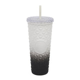 LUSQI Durian Straw Tumbler Double Wall Insulated Plastic Cup Trendy Creative Large Capacity Water Bottle With Multi Colors