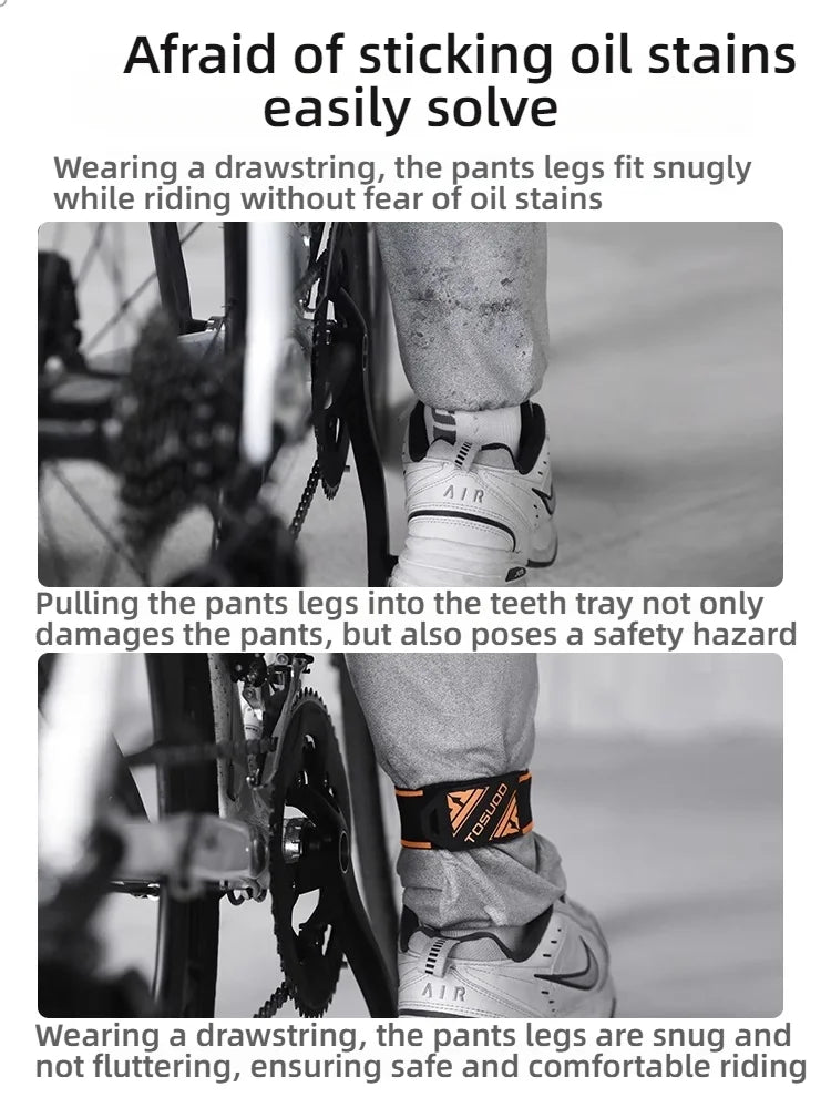 TOSUOD 1/2/3 pieces with reflective bike straps, leg and ankle straps, bike ties, leg straps, portable cycling, running, hiking