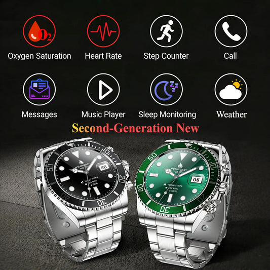 Innovative Business Smartwatch Luxury Design Fitness Tracker Bluetooth Call Heart Rate Sleep Monitor Smart Watch for Android iOS
