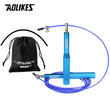 AOLIKES Crossfit Jump Rope Adjustable Jumping Rope Training Aluminum Skipping Rope Fitness Speed Skip Training Boxing MMA