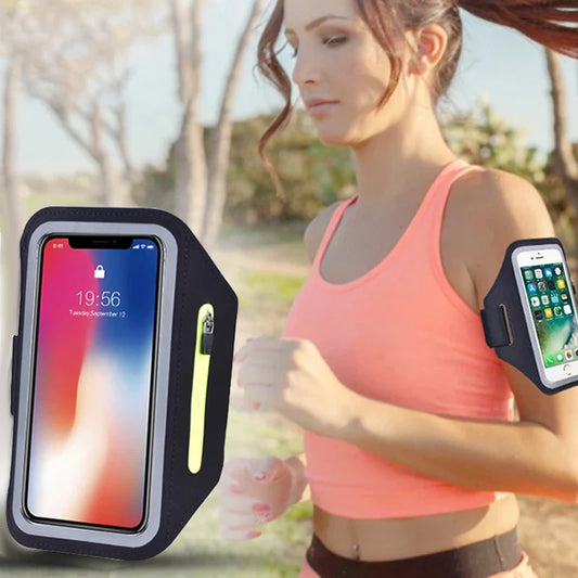 Running Armband for iPhone 17 16 15 14 13 Samsung S26 S25 S24 S23 with Card Slot Key Pockets Sports Arm Bands Cell Phone Holder