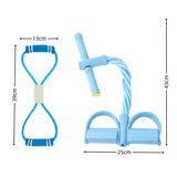6-Tube Resistance Bands Set TPE Sport At Home Yoga Pedal Puller Shoulder Opening with Foam 8-Line Tension Rope Fitness Equipment