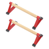 50cm Red Triangle Push Up Bars, Beech Wood+Steel Handstand Bars 400kg Load Capacity Calisthenics Pushup Stands Freestanding