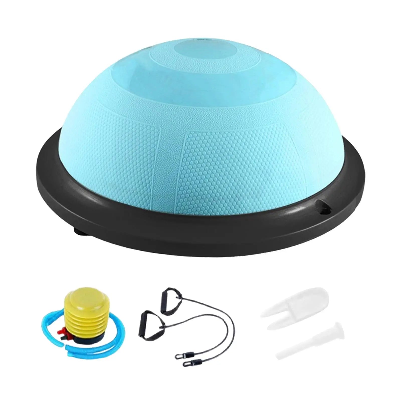 Balance Ball with Resistance Bands and Pump,Fitness,Core Training,Anti Slip Half Exercise Ball Balance Training for Gymnastic